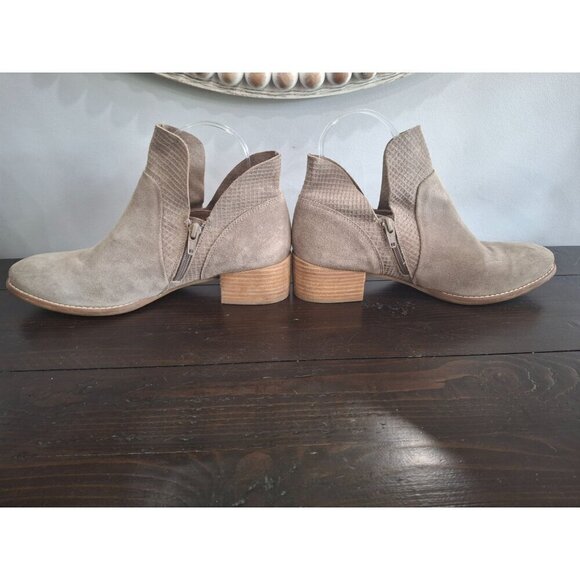 EUC Seyhelles Gray Suede Ankle Zip Booties/Sz. 8.5 - Picture 2 of 10